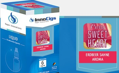 InnoCigs E-Liquids - 10ml - pretty sweetheart - Erdbeer Sahne